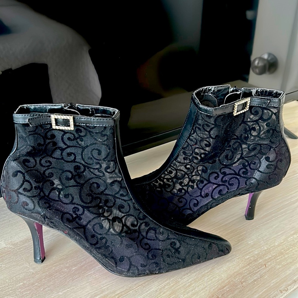Vintage Suzanne Somers Ankle Boots size 8 - Picture 1 of 4